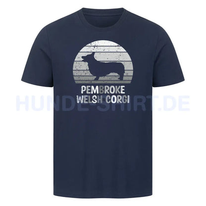 Premium T-Shirt "Pembroke Welsh Corgi" French Navy – hunde-shirt.de