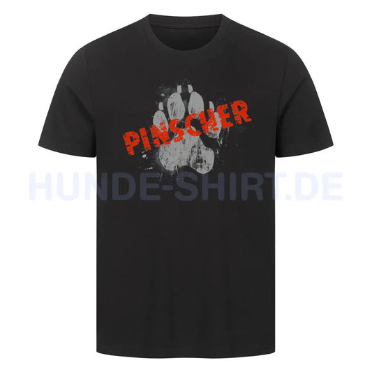 Premium T-Shirt "Pinscher PAW" Schwarz – hunde-shirt.de