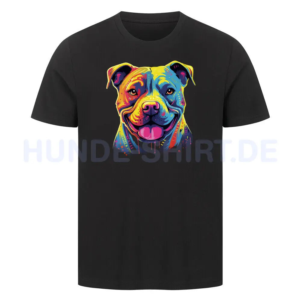 Premium T-Shirt "Pit Bull Paint" Schwarz – hunde-shirt.de