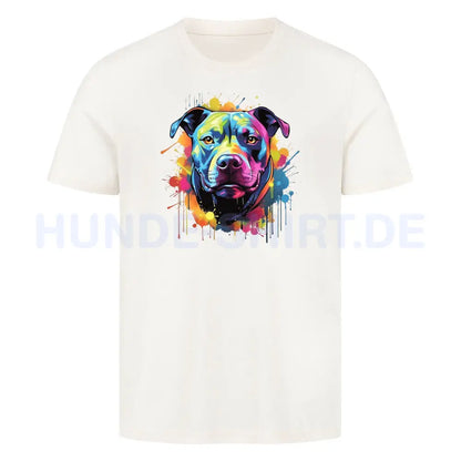 Premium T-Shirt "Pit Bull - Splash" Natural Raw – hunde-shirt.de