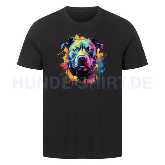 Premium T-Shirt "Pit Bull - Splash" Schwarz – hunde-shirt.de