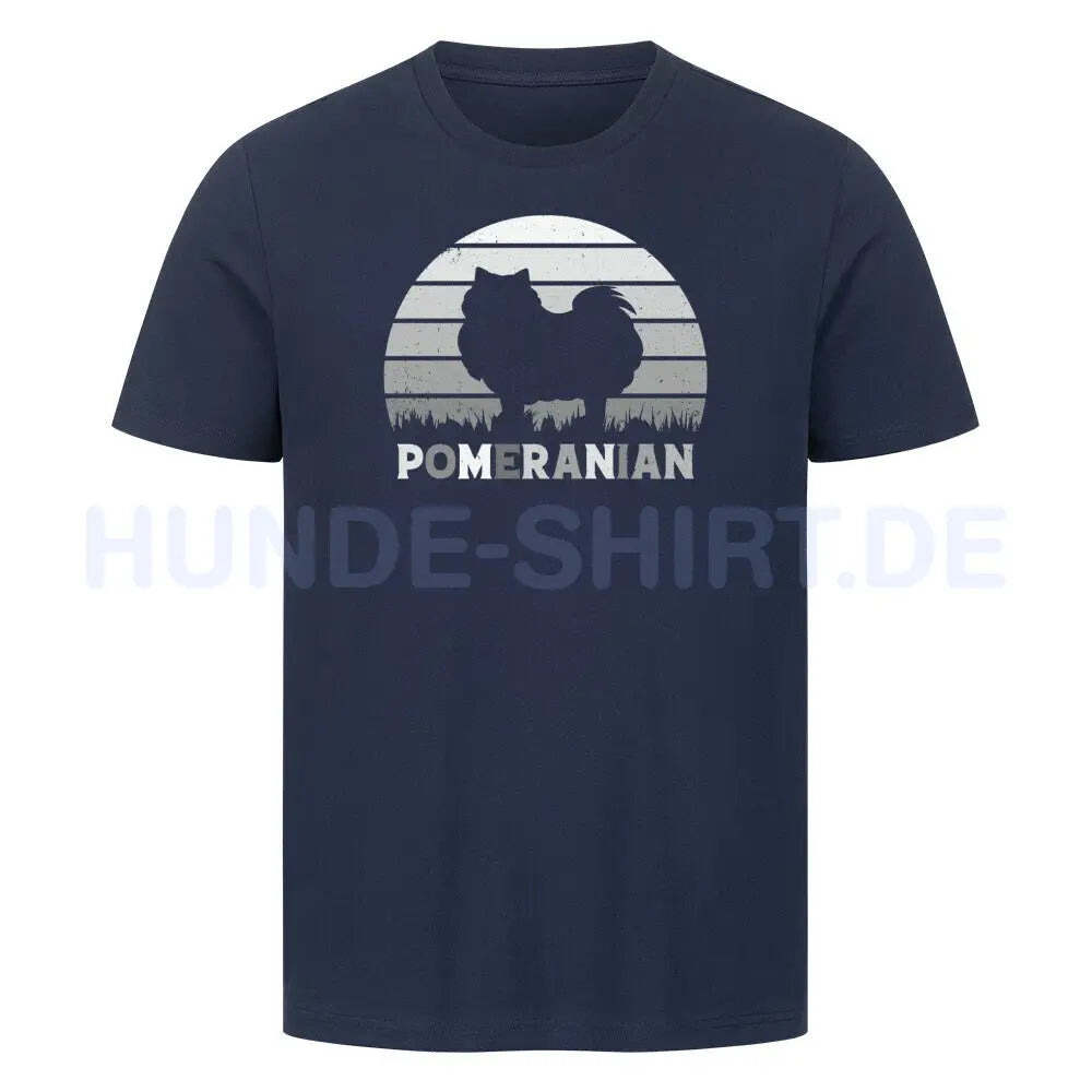 Premium T-Shirt "Pomeranian" French Navy – hunde-shirt.de