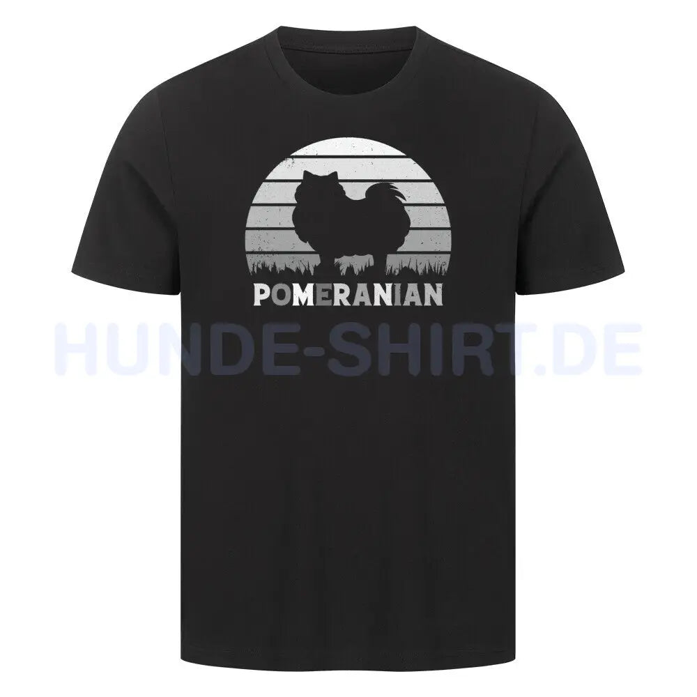 Premium T-Shirt "Pomeranian" Schwarz – hunde-shirt.de