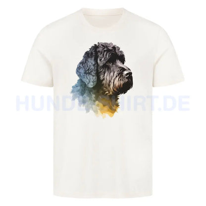 Premium T-Shirt "Portugiesischer Wasserhund Portrait" Natural Raw – hunde-shirt.de