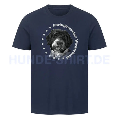 Premium T-Shirt "Portugiesischer Wasserhund R" French Navy – hunde-shirt.de