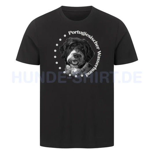 Premium T-Shirt "Portugiesischer Wasserhund R" Schwarz – hunde-shirt.de