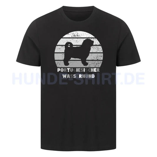 Premium T-Shirt "Portugiesischer Wasserhund" Schwarz – hunde-shirt.de