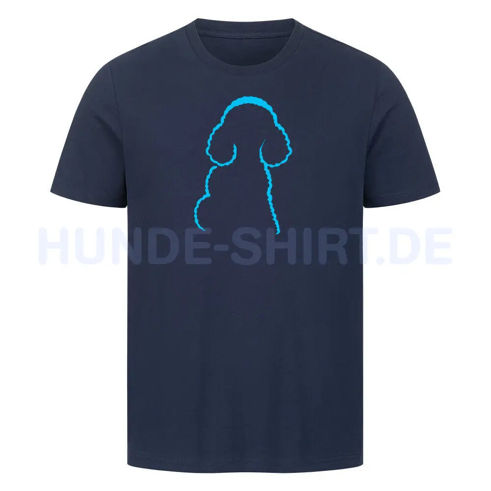 Premium T-Shirt "Pudel pur" French Navy – hunde-shirt.de