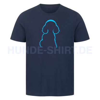 Premium T-Shirt "Pudel pur" French Navy – hunde-shirt.de