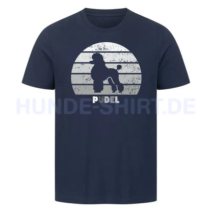 Premium T-Shirt "Pudel" French Navy – hunde-shirt.de