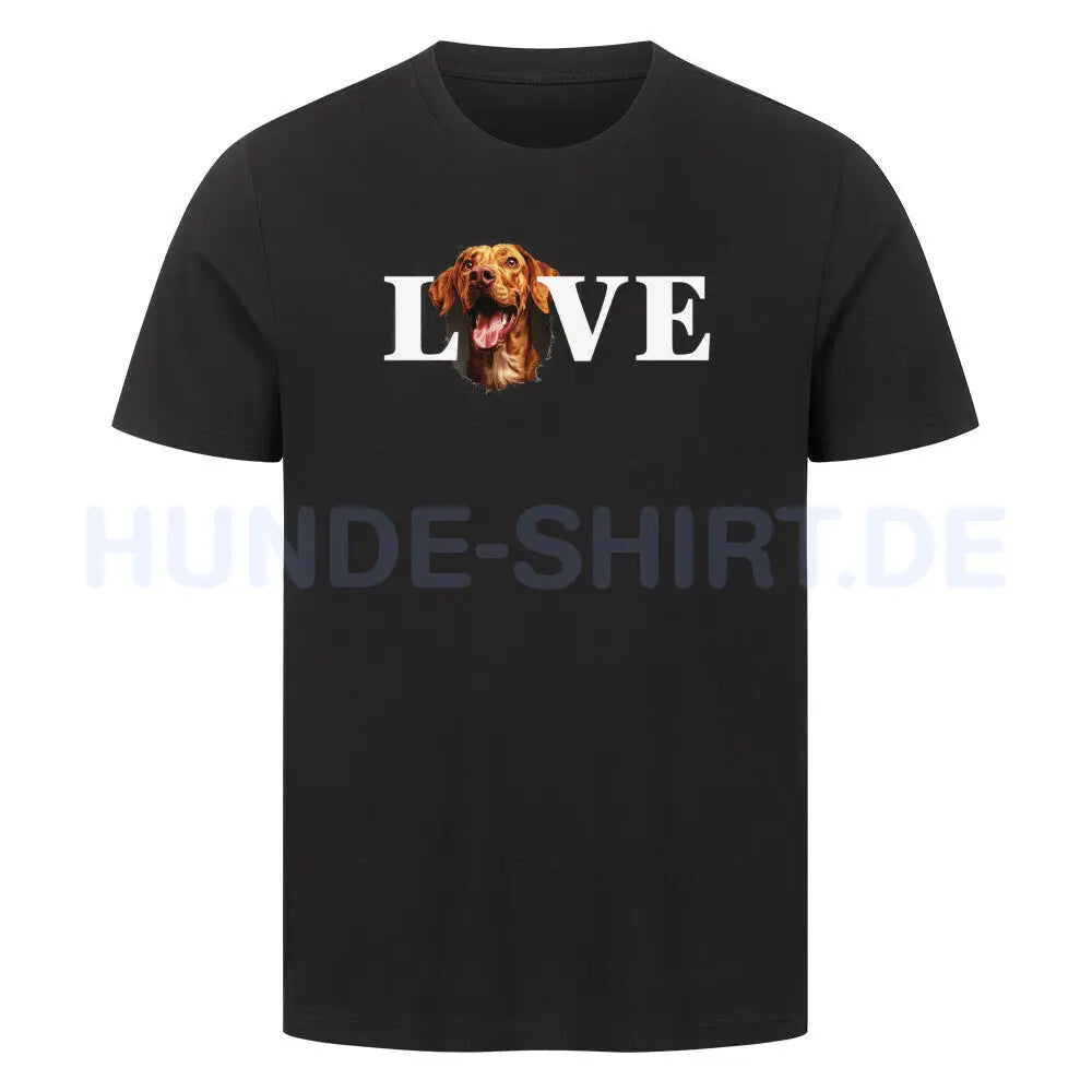 Premium T-Shirt "Rhodesian Ridgeback - LOVE" Schwarz – hunde-shirt.de