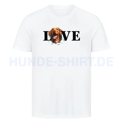 Premium T-Shirt "Rhodesian Ridgeback - LOVE" Weiß – hunde-shirt.de