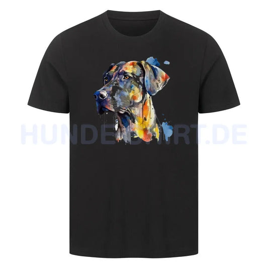 Premium T-Shirt "Rhodesian Ridgeback Paint" Schwarz – hunde-shirt.de