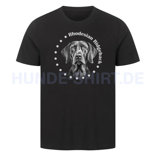 Premium T-Shirt "Rhodesian Ridgeback R" Schwarz – hunde-shirt.de