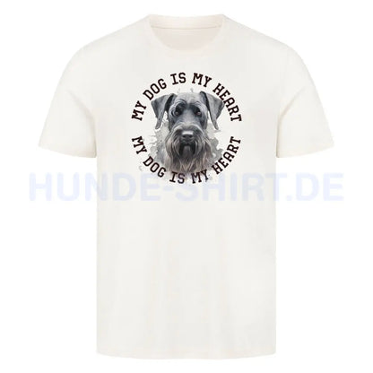 Premium T-Shirt "Riesenschnauzer HEART" Natural Raw – hunde-shirt.de