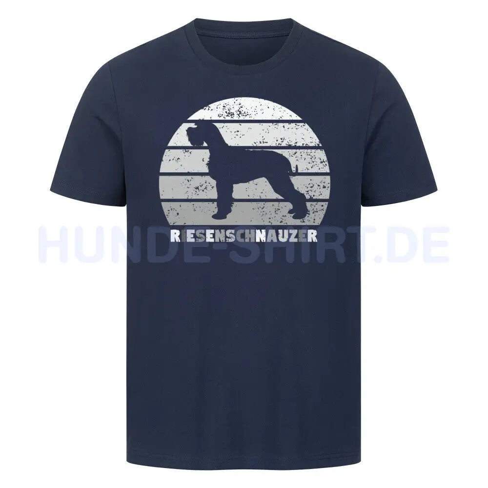 Premium T-Shirt "Riesenschnauzer" French Navy – hunde-shirt.de