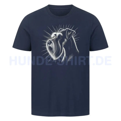 Premium T-Shirt "Riesenschnauzer Shine" French Navy – hunde-shirt.de