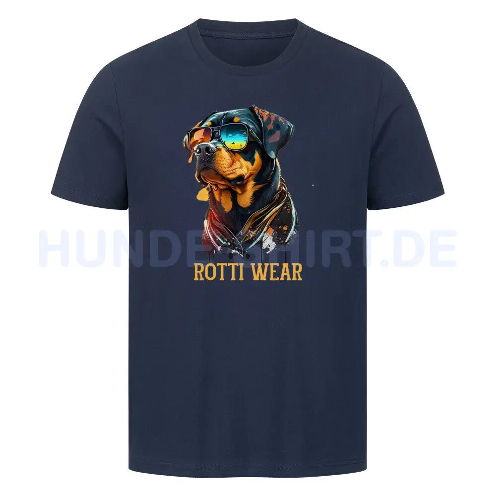 Premium T-Shirt "Rotti Wear" French Navy – hunde-shirt.de