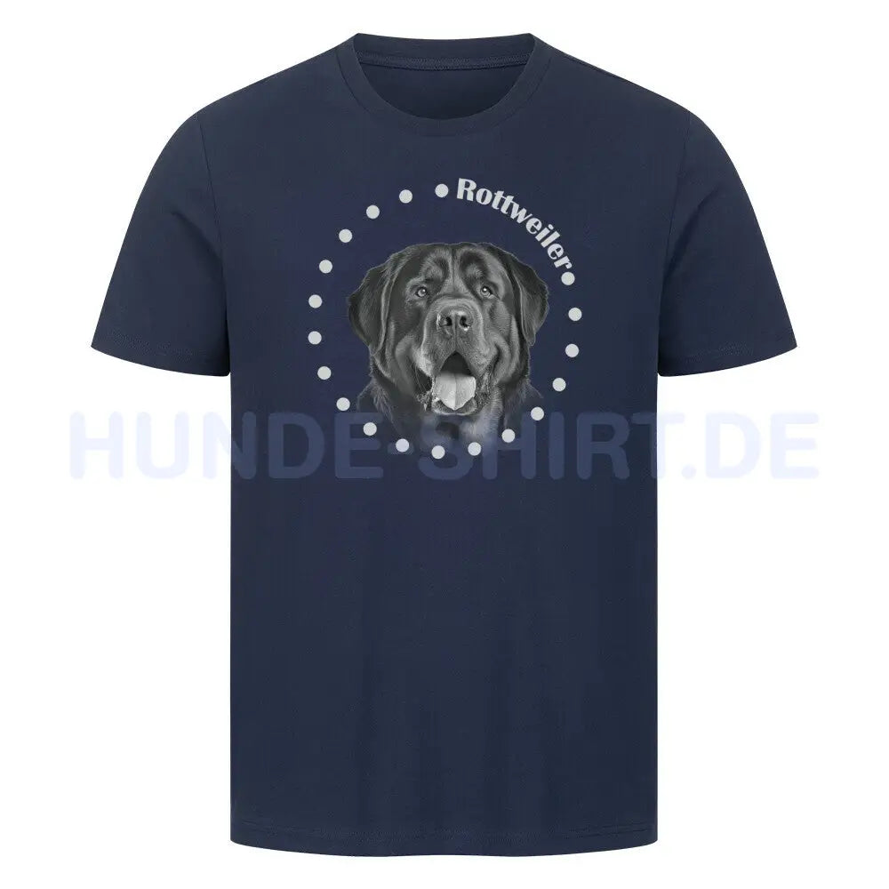 Premium T-Shirt "Rottweiler front R" French Navy – hunde-shirt.de