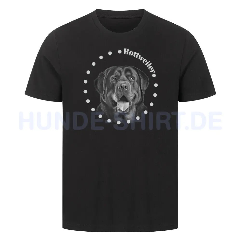 Premium T-Shirt "Rottweiler front R" Schwarz – hunde-shirt.de