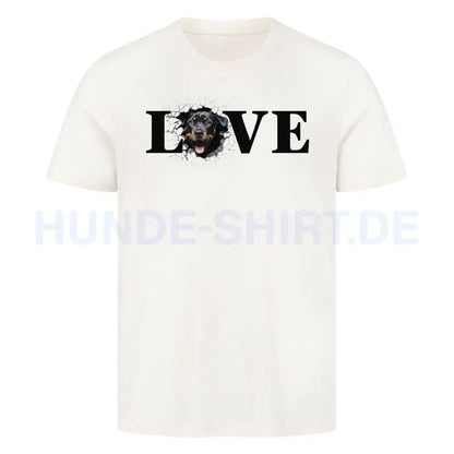 Premium T-Shirt "Rottweiler LOVE" Natural Raw – hunde-shirt.de