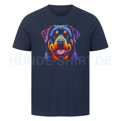 Premium T-Shirt "Rottweiler Paint" French Navy – hunde-shirt.de