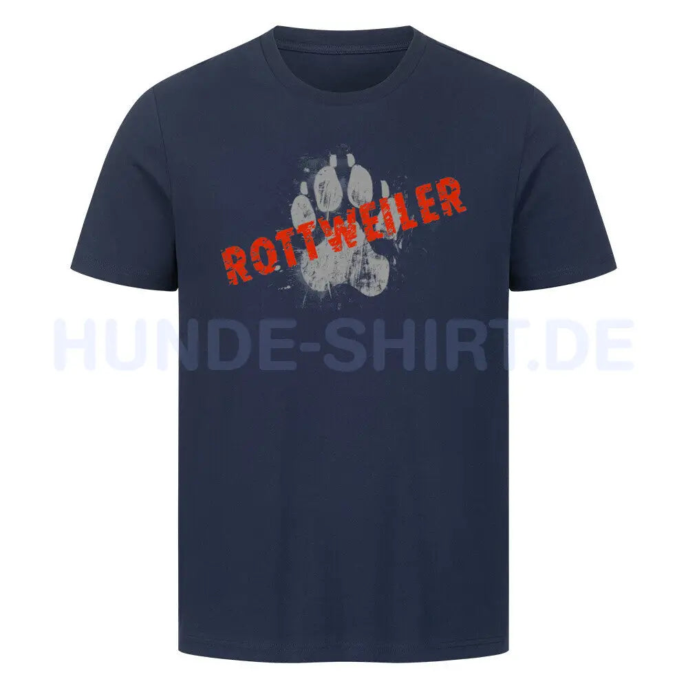 Premium T-Shirt "Rottweiler - PAW" French Navy – hunde-shirt.de