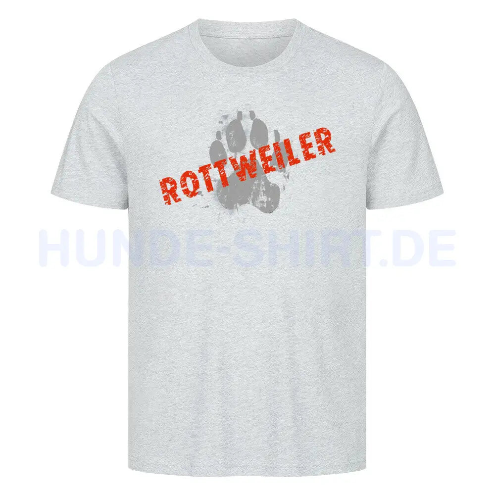 Premium T-Shirt "Rottweiler - PAW" Heather Grey – hunde-shirt.de