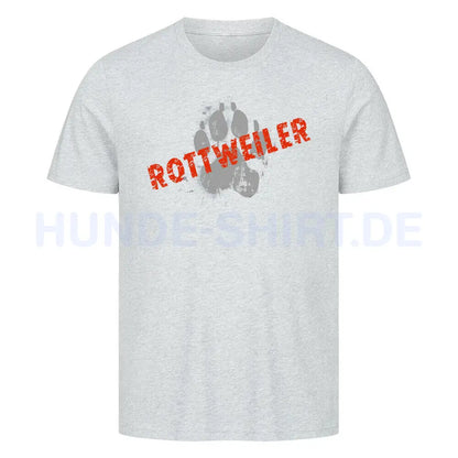 Premium T-Shirt "Rottweiler - PAW" Heather Grey – hunde-shirt.de