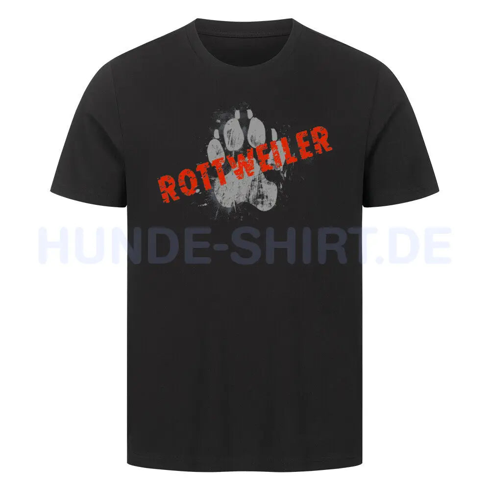 Premium T-Shirt "Rottweiler - PAW" Schwarz – hunde-shirt.de