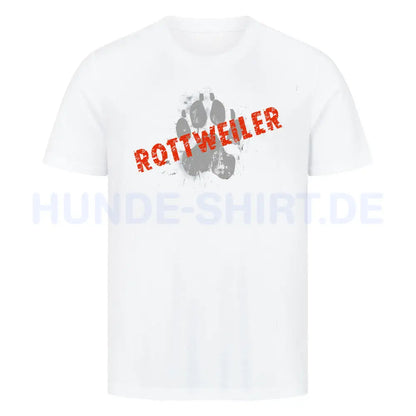 Premium T-Shirt "Rottweiler - PAW" Weiß – hunde-shirt.de