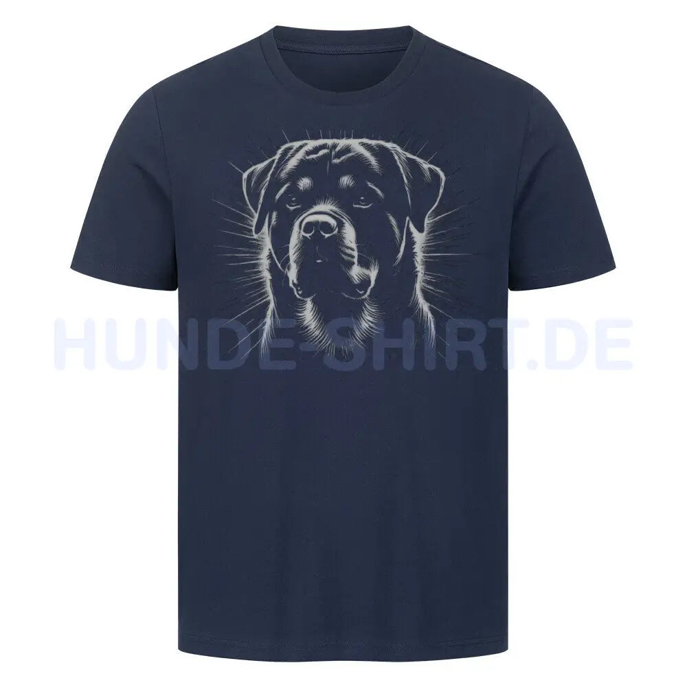 Premium T-Shirt "Rottweiler Shine" French Navy – hunde-shirt.de