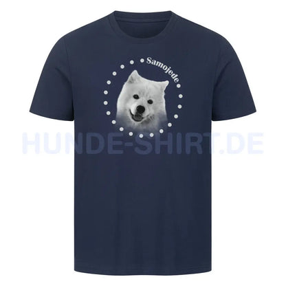 Premium T-Shirt "Samojede R" French Navy – hunde-shirt.de