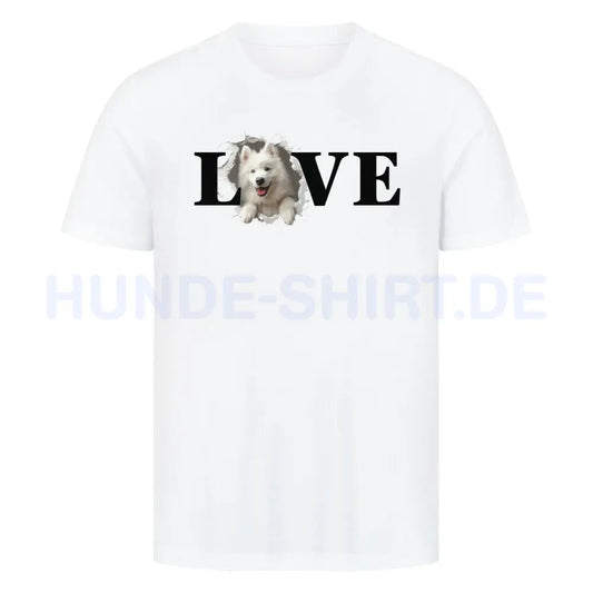 Premium T-Shirt "Samoyed LOVE" Weiß – hunde-shirt.de