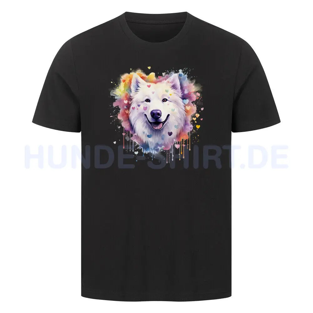 Premium T-Shirt "Samoyed - Paint" Schwarz – hunde-shirt.de