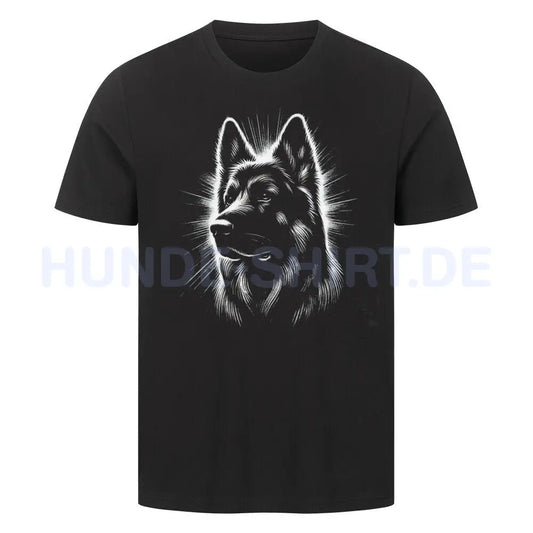 Premium T-Shirt "Schäferhund Shine" Schwarz – hunde-shirt.de