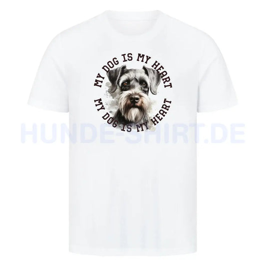 Premium T-Shirt Schnauzer HEART" Weiß – hunde-shirt.de