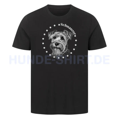 Premium T-Shirt "Schnauzer hell R" Schwarz – hunde-shirt.de