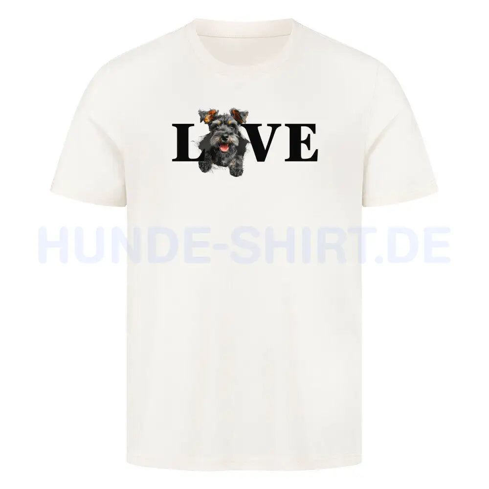 Premium T-Shirt "Schnauzer - LOVE" Natural Raw – hunde-shirt.de