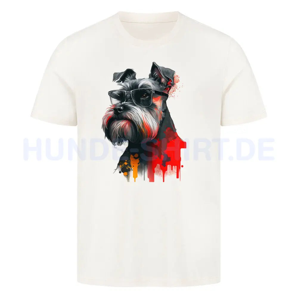 Premium T-Shirt "Schnauzer - Paint" Natural Raw – hunde-shirt.de