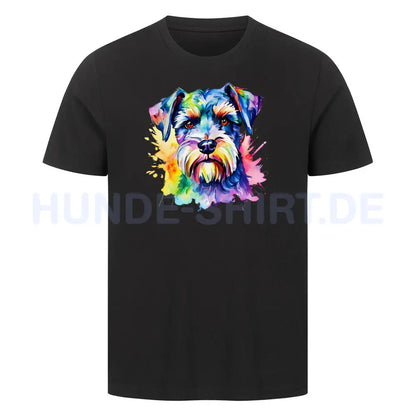 Premium T-Shirt "Schnauzer - Paint" Schwarz – hunde-shirt.de