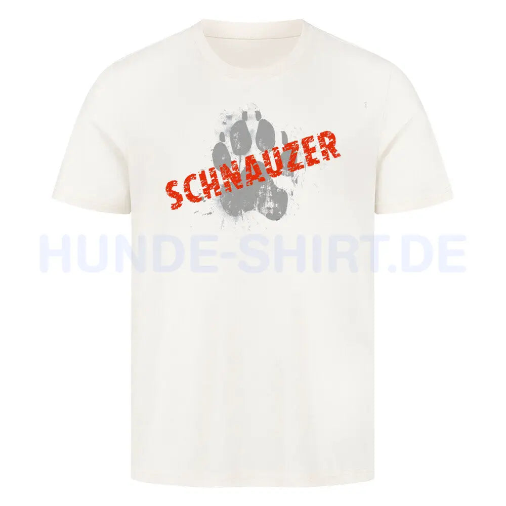 Premium T-Shirt "Schnauzer - PAW" Natural Raw – hunde-shirt.de