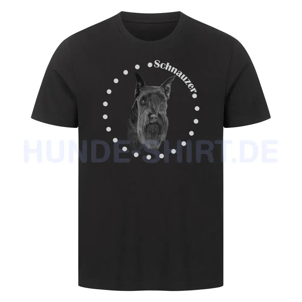 Premium T-Shirt "Schnauzer schwarz R" Schwarz – hunde-shirt.de