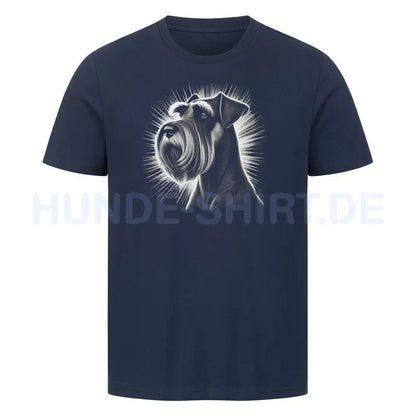 Premium T-Shirt "Schnauzer - Shine" French Navy – hunde-shirt.de