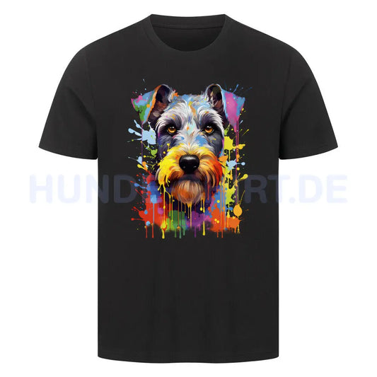 Premium T-Shirt "Schnauzer Splash" Schwarz – hunde-shirt.de