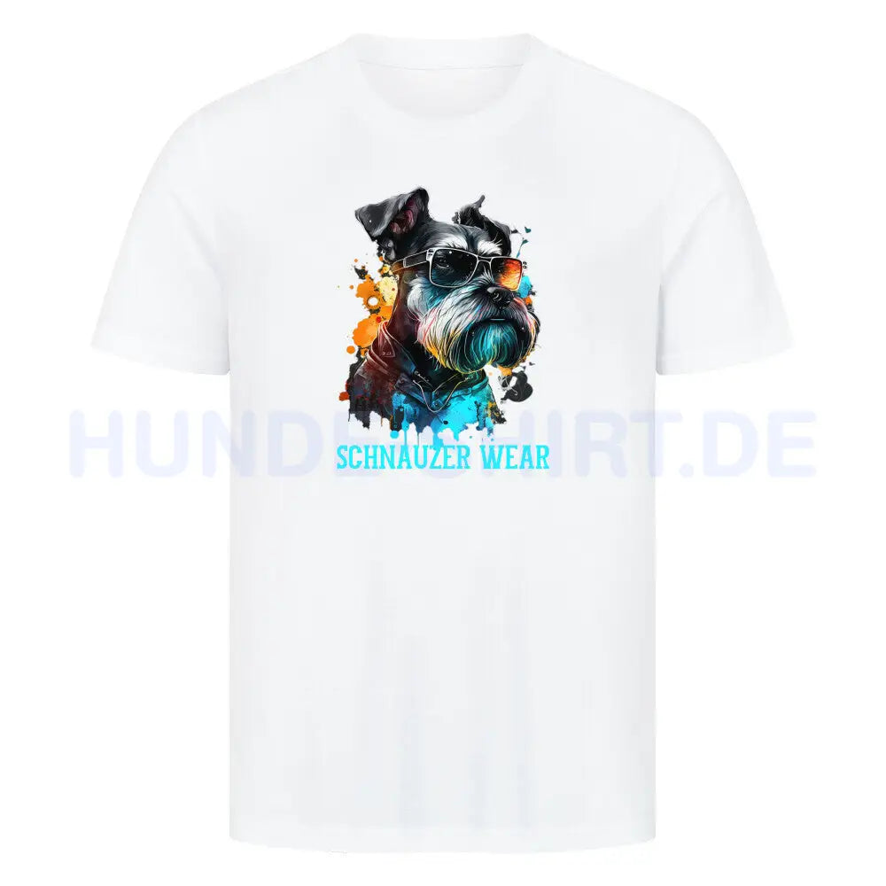 Premium T-Shirt "Schnauzer - Wear" Weiß – hunde-shirt.de