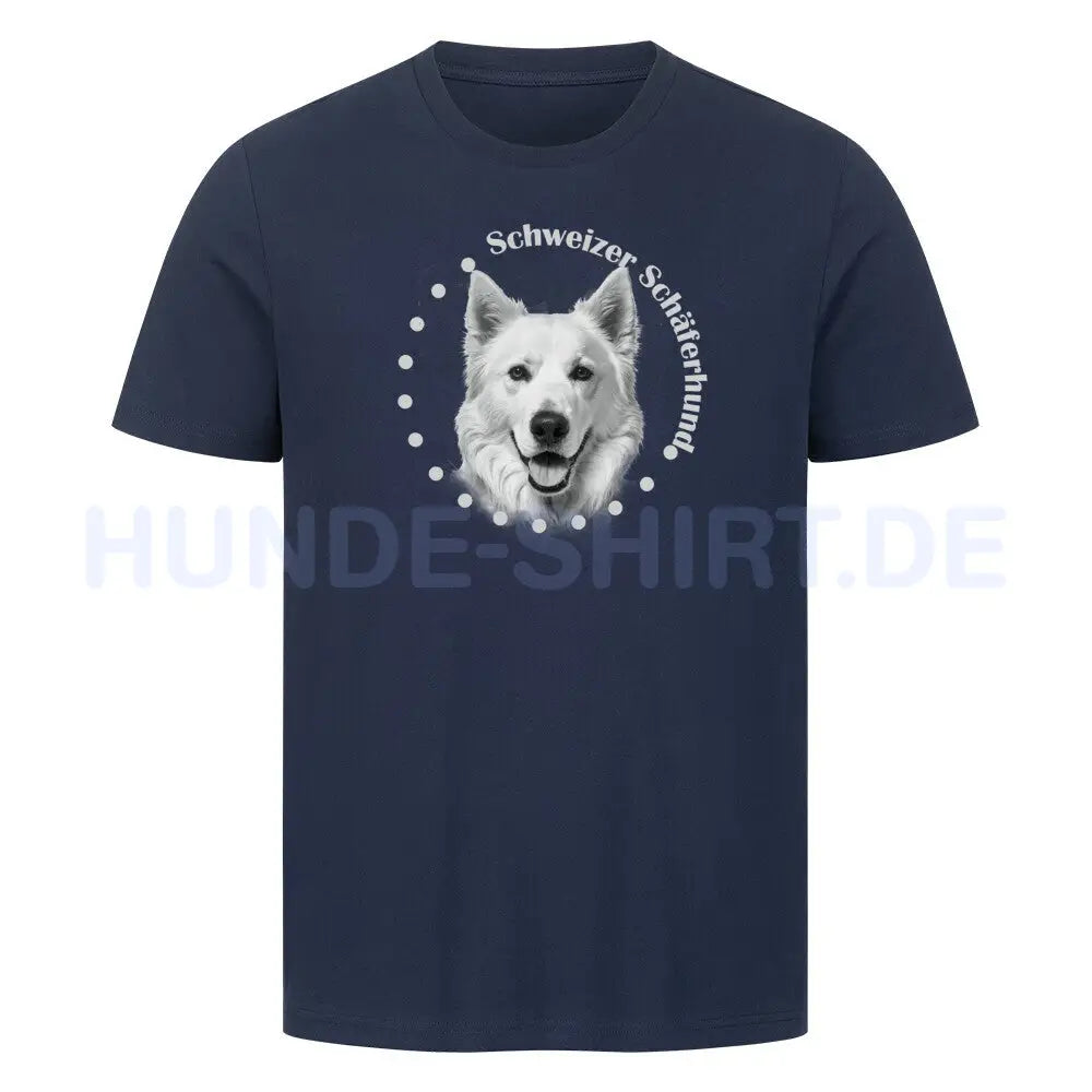 Premium T-Shirt "Schweizer Schäferhund - ROUND" French Navy – hunde-shirt.de