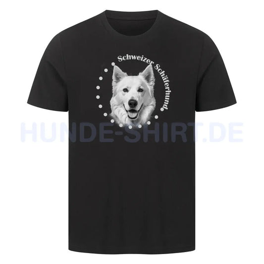 Premium T-Shirt "Schweizer Schäferhund - ROUND" Schwarz – hunde-shirt.de