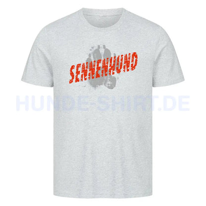 Premium T-Shirt "Sennenhund PAW" Heather Grey – hunde-shirt.de