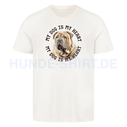 Premium T-Shirt "Shar Pei HEART" Natural Raw – hunde-shirt.de